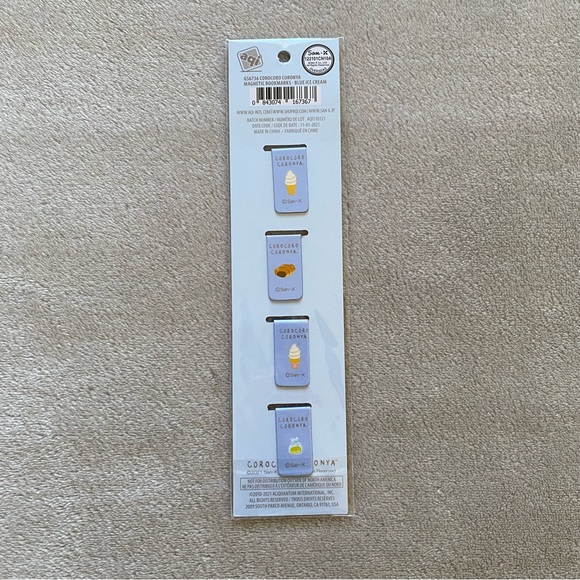 Corocoro Coronya Magnetic Bookmarks - Blue Ice Cream - Picture 2 of 6